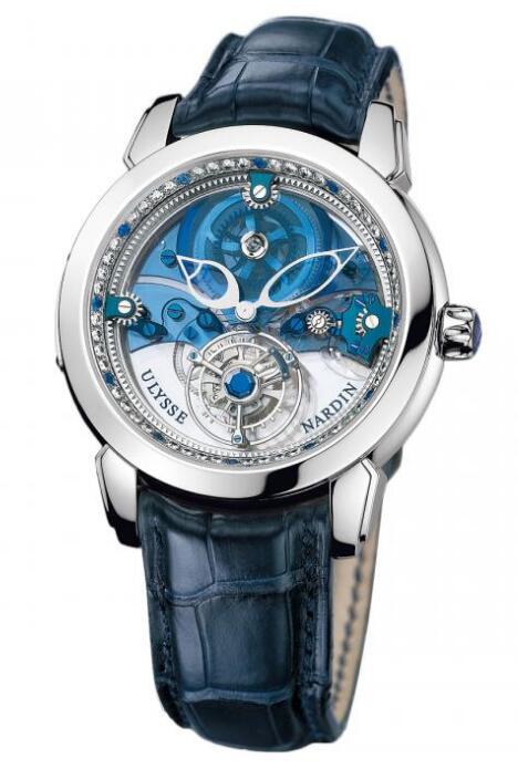 Review Best Ulysse Nardin Royal Blue Tourbillon Platinum 799-80 watches sale